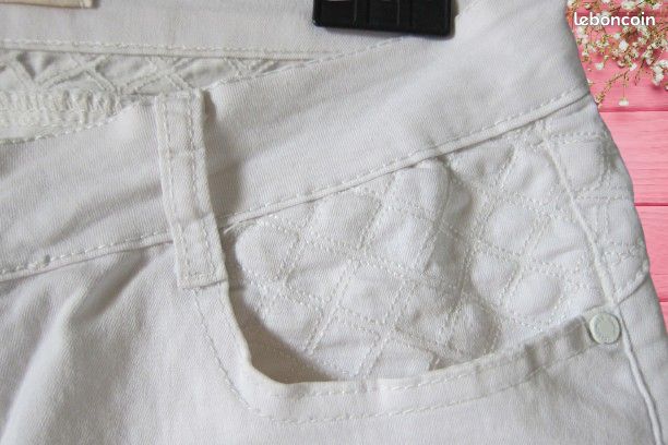 Short coton blanc Hello Miss 42 (image 4)