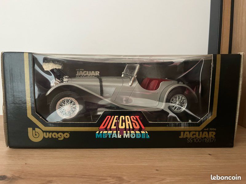 Bburago Jaguar SS100 1937 – Échelle 1/18 – Vert – Cod. 3006 – Boîte D'origine