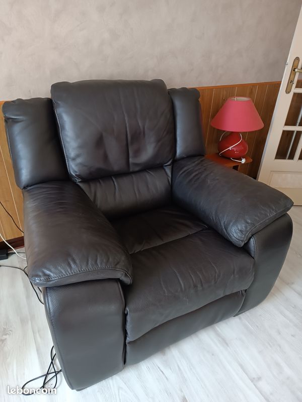 Fauteuil relax cuir (image 1)