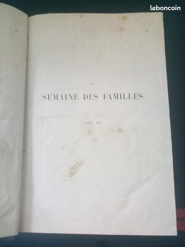 Livre ancien - reliure cuir - 1860 - 1861 - la semaine des familles (image 8)