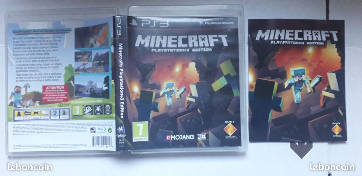 PS3, JEU MINECRAFT PLAYSTATION 3 EDITION, en bon état EUR 9,90 - FR