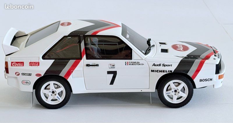NEUF OttOmobile AUDI SPORT Quattro 1984 Pikes Peak 1er Mouton 1/18 Monté OT591 – Miniature 1:18 - Boîte + Surboîte - OT 591 Otto (image 2)