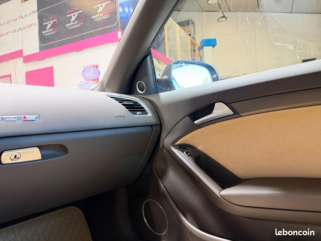 AUDI A5 FACELIFT CABRIOLET 2.0 TFSI 211 S LINE MULTITRONIC 211Ch CONFIGURATION RARE SONO B&O SIEGES CHAUFFANTS CLIM AUTO BI ZONE TELEPHONE AUDIO BT Garantie 12 mois (image 27)