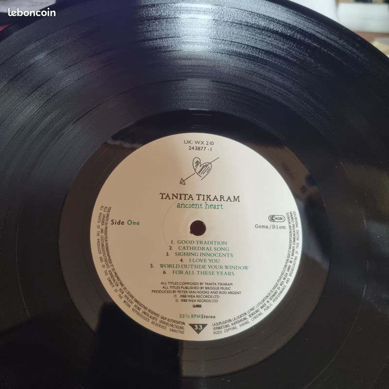Tanita Tikaram – Ancient Heart - vinyle 33T (image 3)