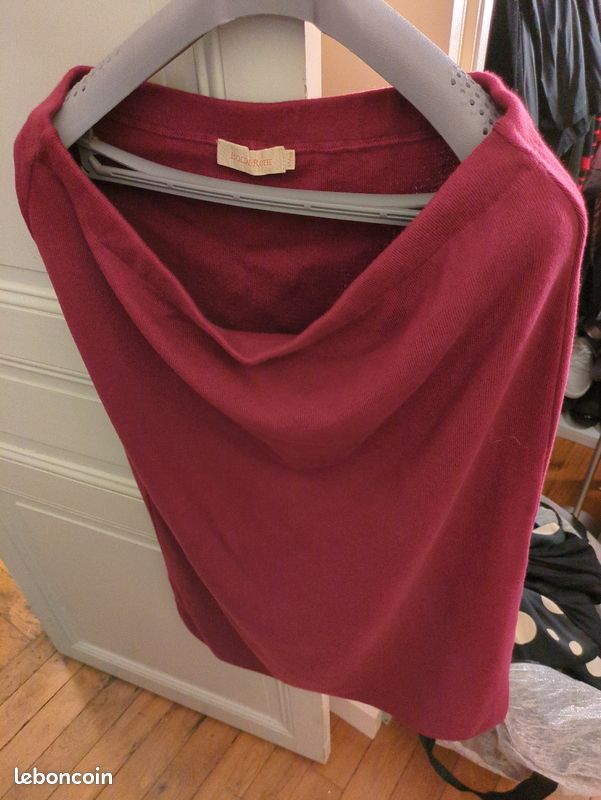 Jupe en maille chaude ISOLDE ROTH, taille elastiquee 47 cm (image 1)