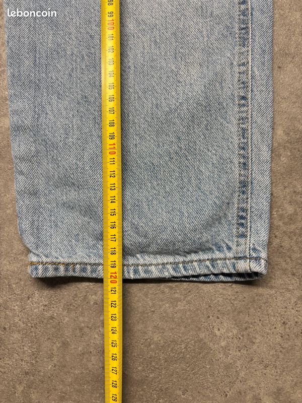 Salopette Levi’s vintage large carpenter trouée denim bleu clair workwear | Taille XS #SLCM236 (image 8)