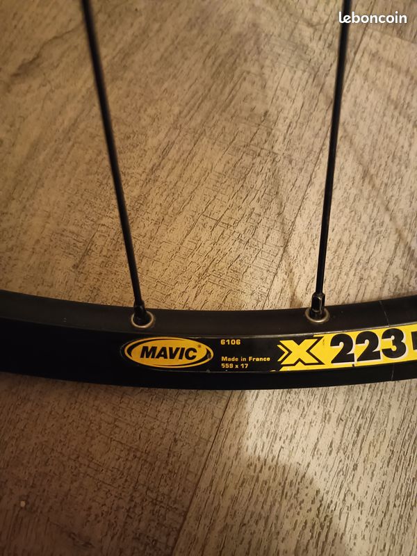 Roue Avant VTT 26 Pouces Mavic X223 Disque Noir - Occasion En Bon état