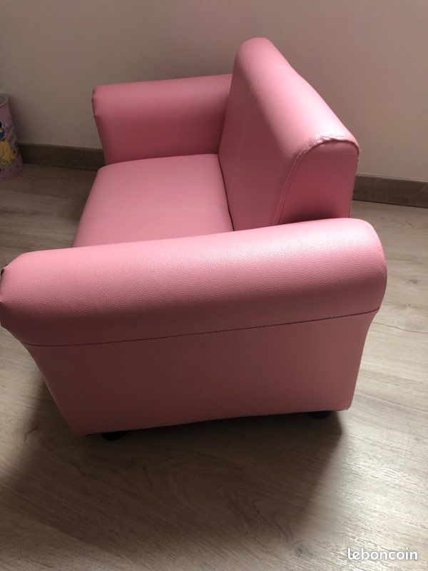Canapé enfant rose (image 2)