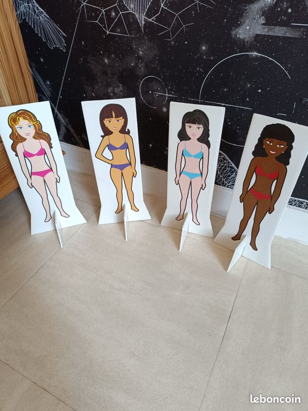 Jeu Magnétique Silhouettes à Habiller Filles - Manufacture Des Bébés Français