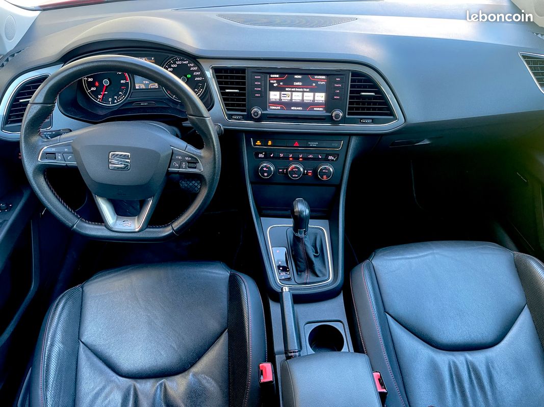 SEAT LEON 1.8 180cv FR DSG-Pack Aérodynamique - Radars AR-Clim auto-Sièges full cuir chauffant-Full LED-Régulateur-Navi-S&S (image 7)