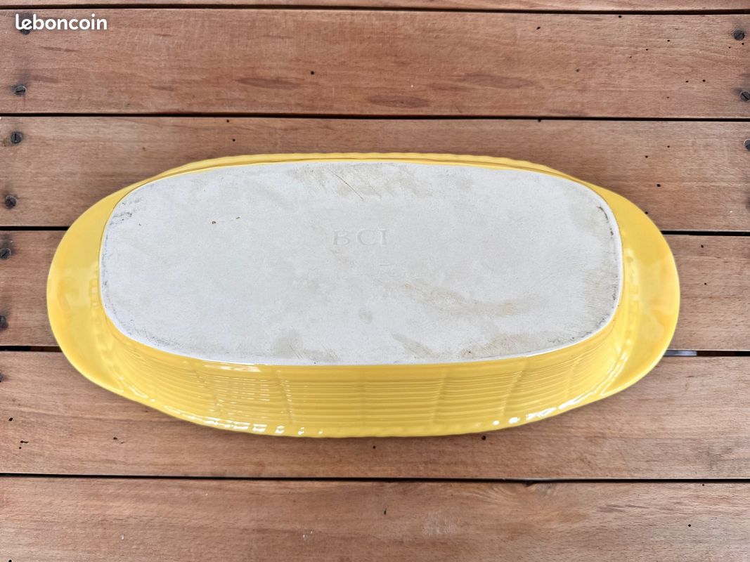 Vintage – Plat / terrine / saladier à asperges en barbotine – BCI - très bon état (image 15)
