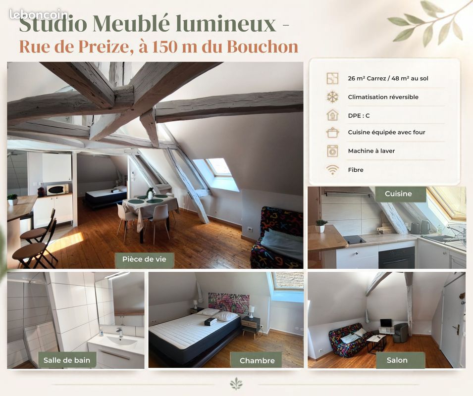 Appartement 1 pièce 26 m² · à Troyes · 26 m² · 560 €/mois