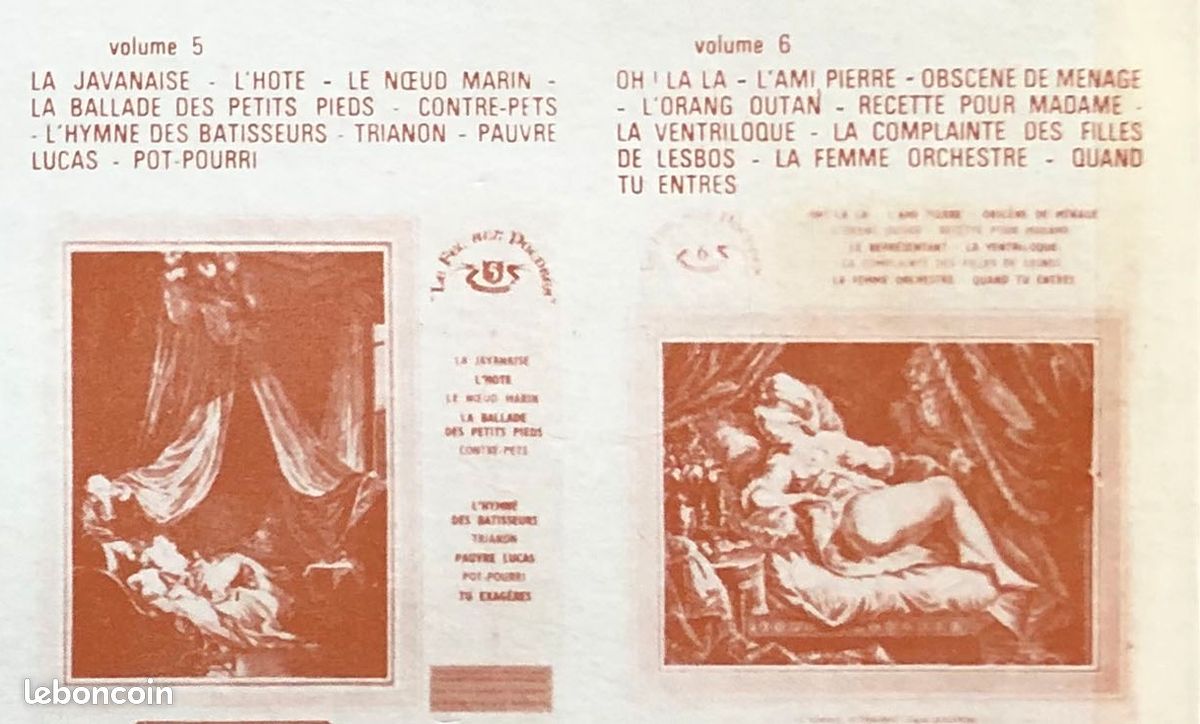Lot de 8 disques vinyls Le Feu aux poudres - Chansons paillardes (image 4)