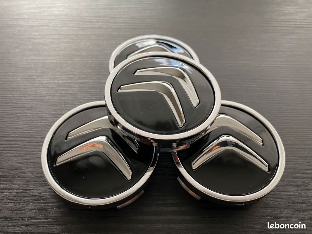 4x Logo Jante Pour Citroën Argent 60mm Cache Moyeu Centre De Roue Emblème