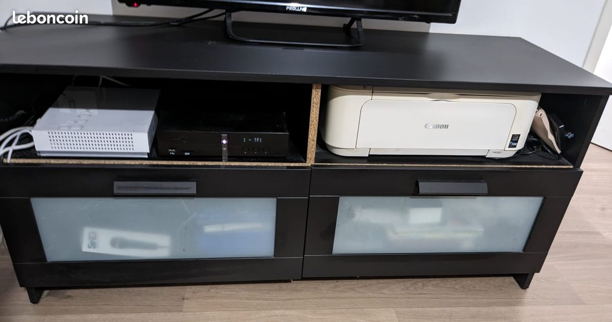 Vente meuble tv Brimnes noir Ikea (image 1)