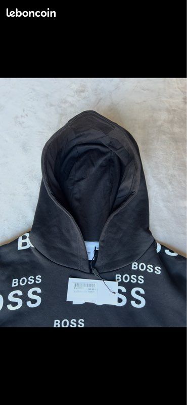 Sweat à Capuche En Coton éponge Avec Logo Bleu Foncé Hugo VF806D3399 Bleu Fonc%c3%a9 Hugo Boss P 3388