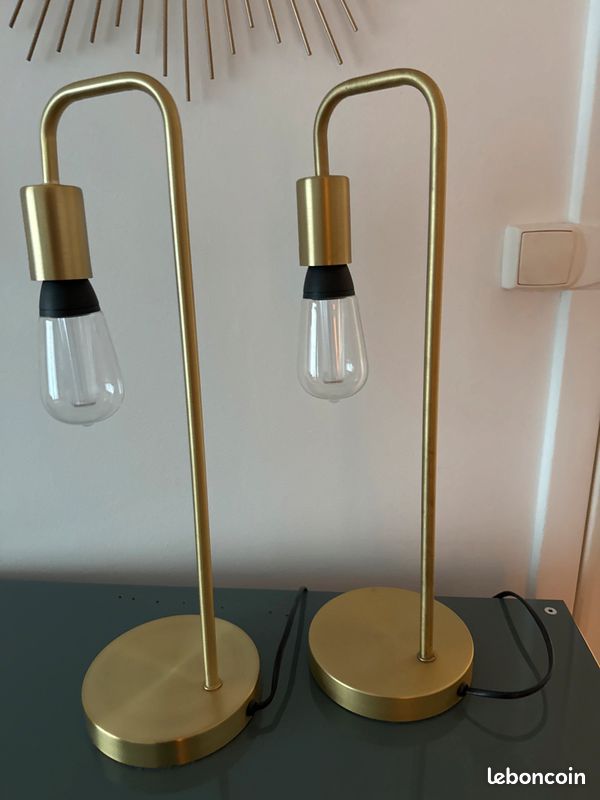 Lampe de chevet en laiton (image 6)
