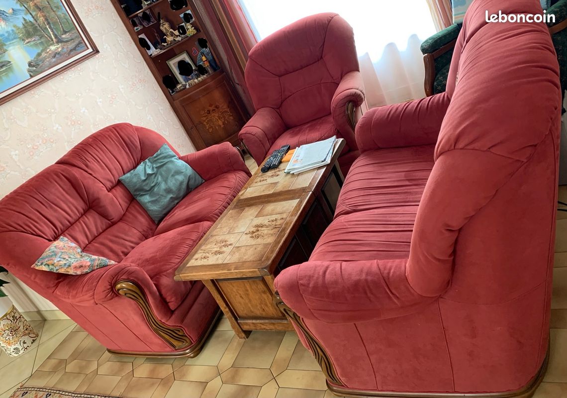 Canapés et fauteuil tissu (image 1)