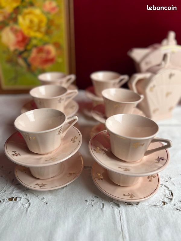 lot 12 tasses et sous tasses cafè service arcopal petite