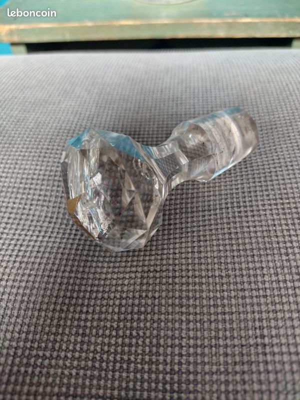 Bouchon De Carafe En Verre – Vintage – Numéro 7 – Verre Opaque