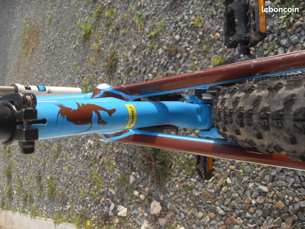 Cannondale Jekyll génération 2 gen II 26p 26" M mavic crossmax sram 2x9 X5 X9 full suspension Fox très réglable + LO MTB Vtt bleu enduro leger 13,8kg revisé super état hormis petit poc 26 pouce +-2013 (image 20)