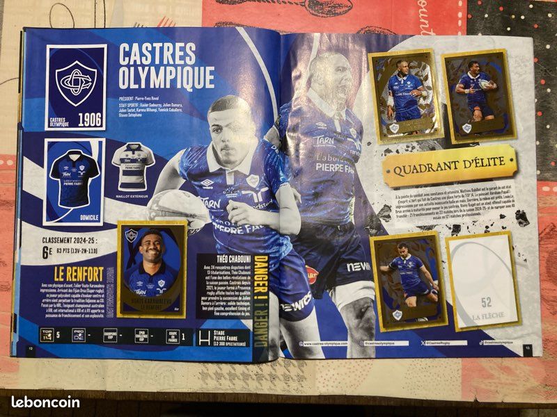 Panini RUGBY TOP 14 2023-2024 Album + 4 pochettes Panini RUGBY TOP 14 2023-2024 Album + 4 pochettes