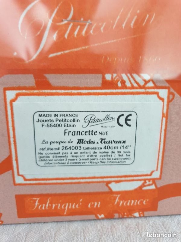 Rare belle poupée celluloid.snf ançoise de modes et tr à Nice