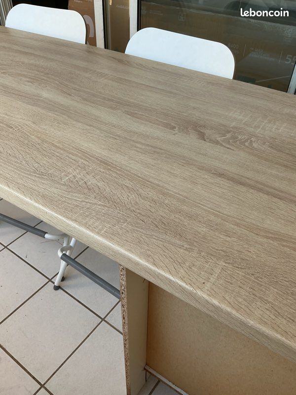 Îlot central / Mange-debout de cuisine + 2 tabourets (image 8)