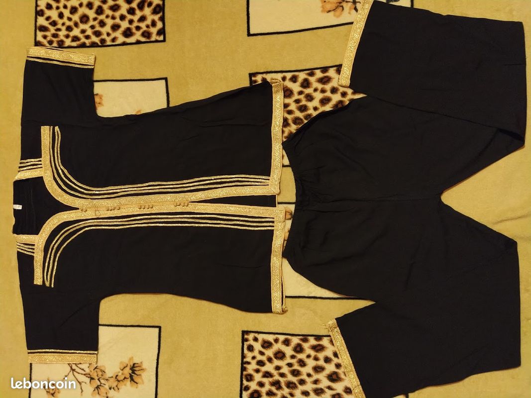 TENUE ORIENTALE NOIR et OR COTON FILLE 8 /10 ANS NEUVE (image 7)