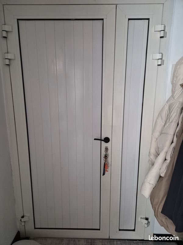 Porte d'entree 2 ventaux blanche (image 2)