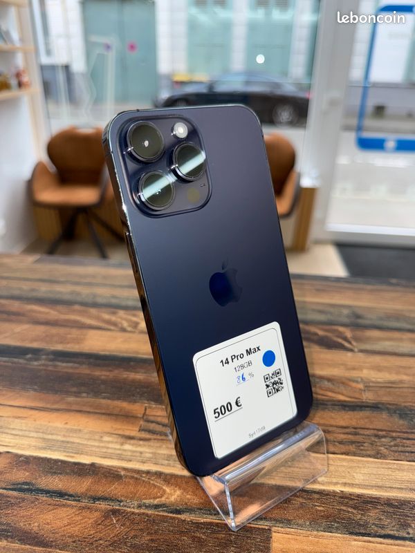 APPLE iPhone 14 Pro Max 128GB Silver - Reconditionné - Très bon état - Téléphonie