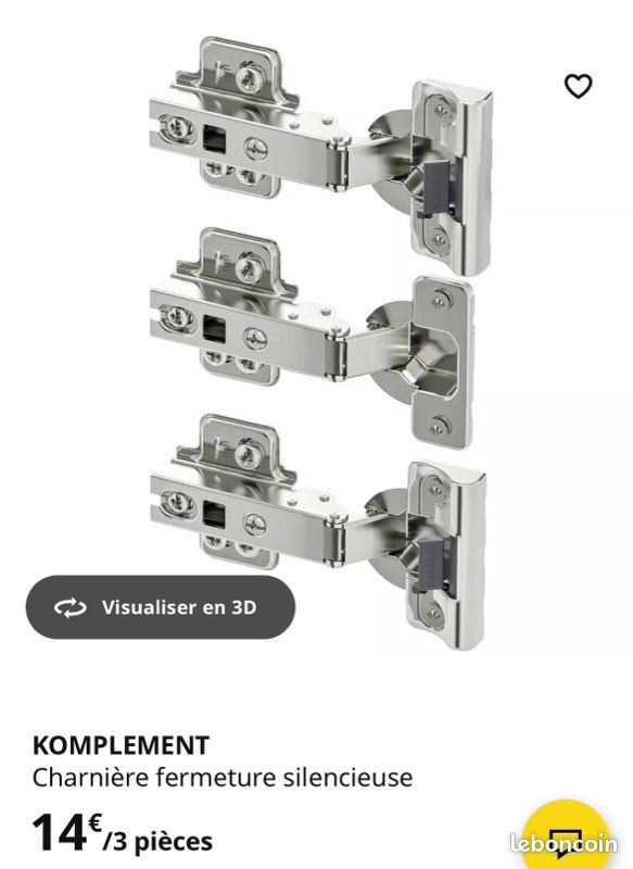 2 portes PAX IKEA Forsand 50x195 blanches (image 4)
