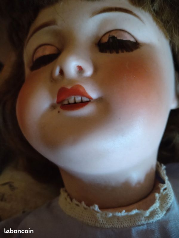 Poupée Ancienne Tête Porcelaine Limoge Paris – Années 1920 – 45 Cm