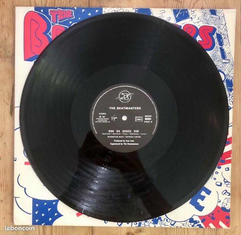 Rok Da House - The Beatmasters feat. The Cookie Crew - vinyle Maxi 45T France 1988 Rhythm King / Virgin (image 4)