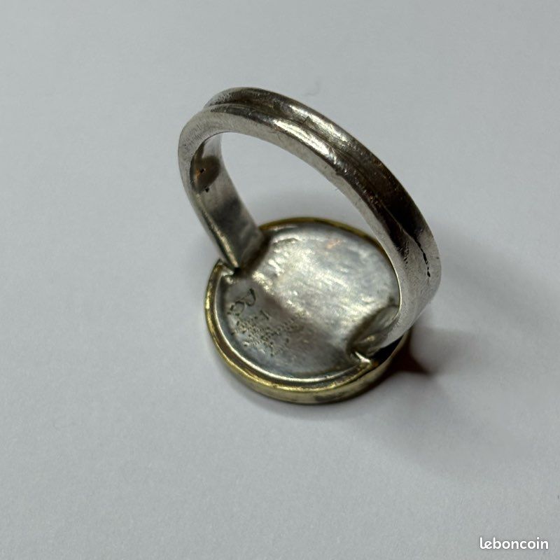Bague argent vintage signée, Georg Jensen, Danemark. - Bijoux Anciens