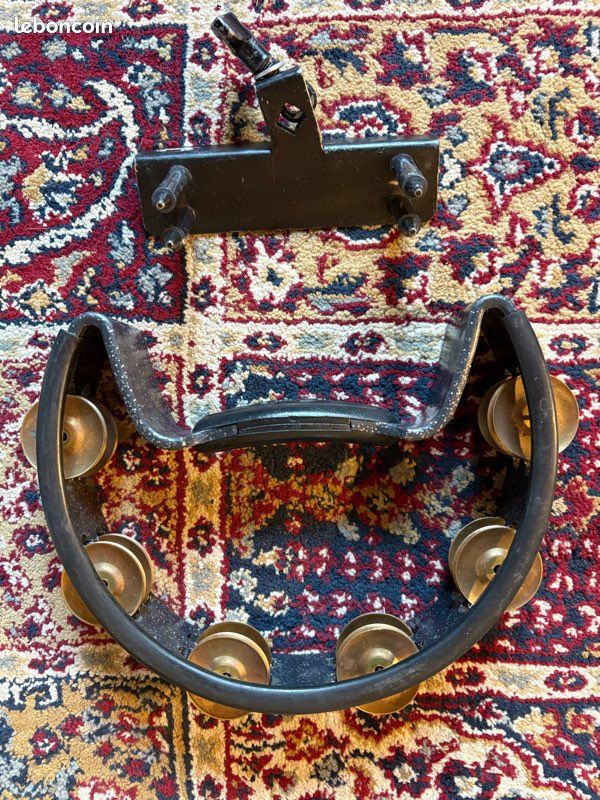 Tambourin Pearl Demi Lune - Laiton + Fixation (image 1)