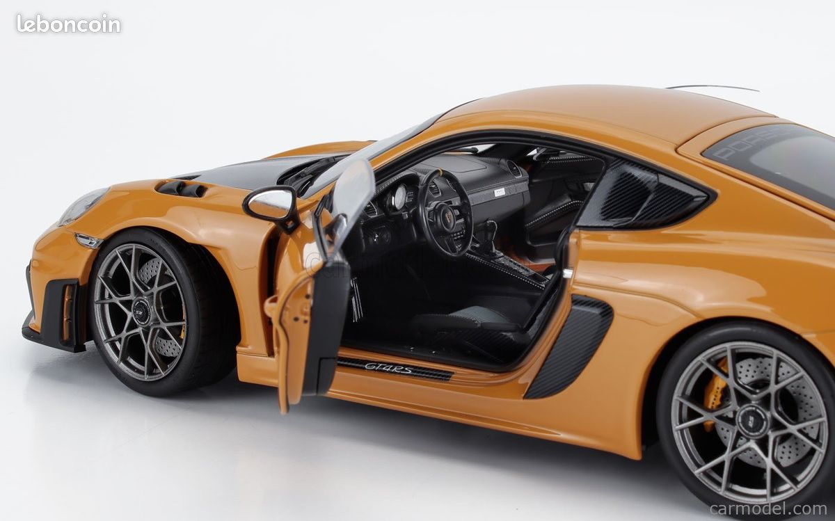 Norev 1:18 Porsche GT4 RS Weissach Miniature Porsche 718 Cayman GT4 RS Weissach Pack 1/18 - Norev 187252, Jaune, Modèle Détaillé Diecast Miniature Porsche 1/18