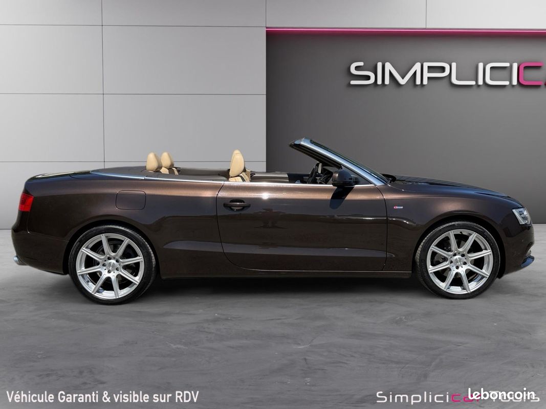 AUDI A5 FACELIFT CABRIOLET 2.0 TFSI 211 S LINE MULTITRONIC 211Ch CONFIGURATION RARE SONO B&O SIEGES CHAUFFANTS CLIM AUTO BI ZONE TELEPHONE AUDIO BT Garantie 12 mois (image 13)