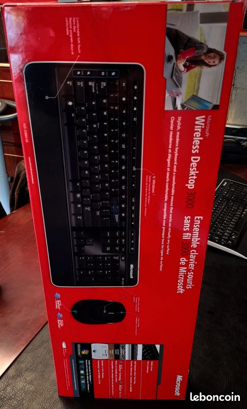 Ensemble clavier souris sans fil Microsoft 3000, neuf Sous Scellé (image 3)