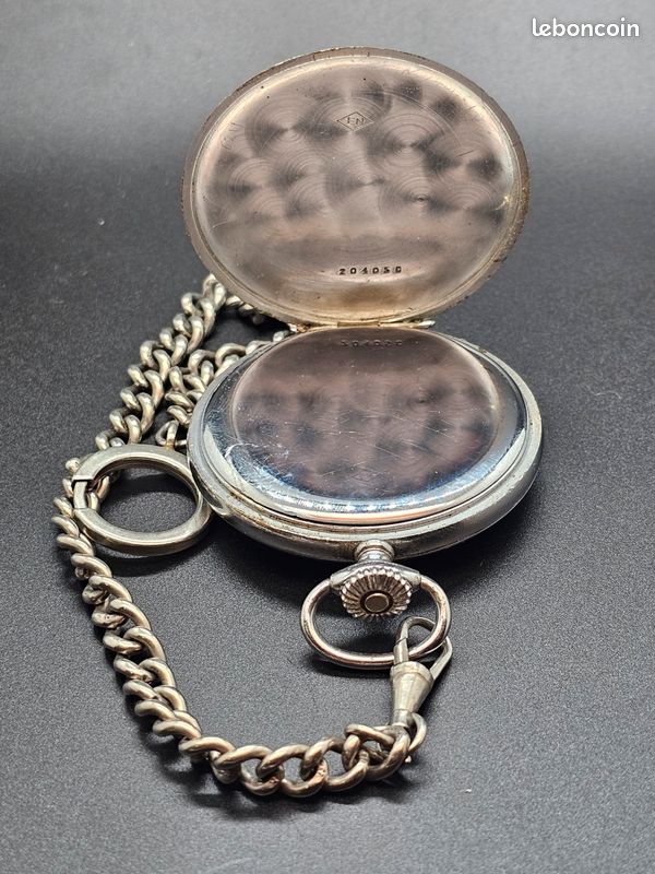 Montre De Gousset Chronomètre Avec Chaîne - Occasion Très Bon état, Calibre VA37, Unisexe