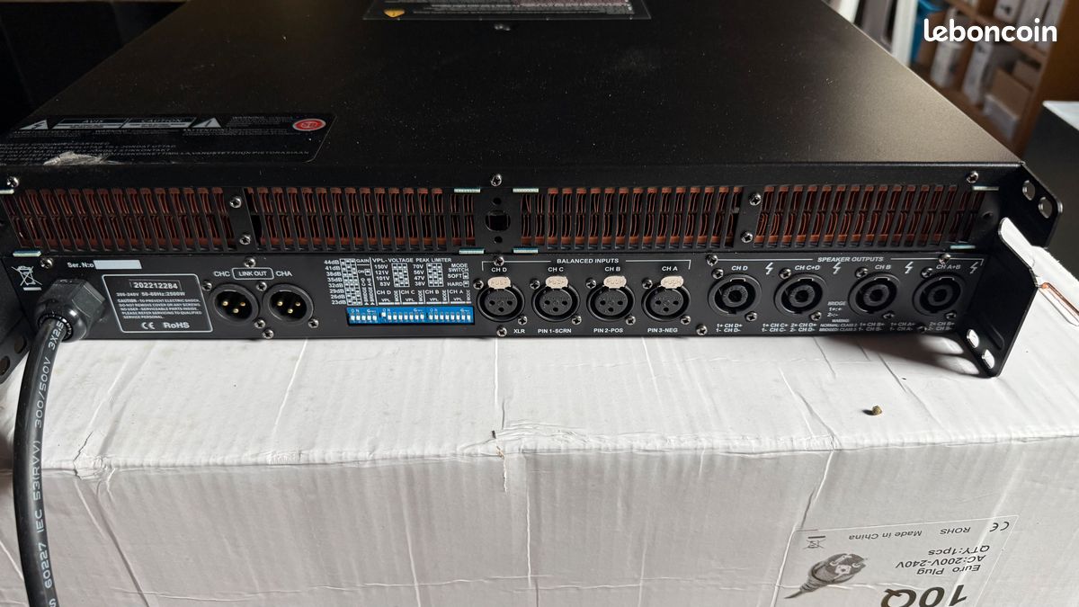 4 Amplis de puissance FP10K 4 x 2.100 W sur 4 Ohms, état neuf (image 6)