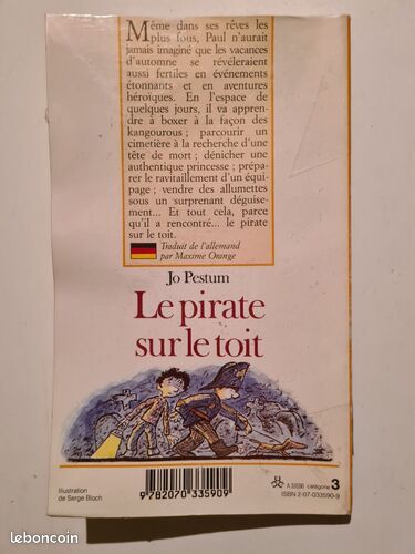 [Livre] Le pirate sur le toit - Etat correct (image 2)