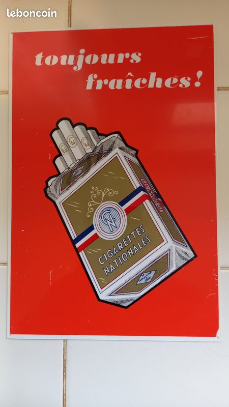 casa sport cigarette Plaque non émaillée vintage
