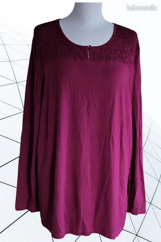 Blouse En Soie 100% Rouge Pour Femme - Taille M - Marque La Redoute Collections - Neuve Avec étiquette