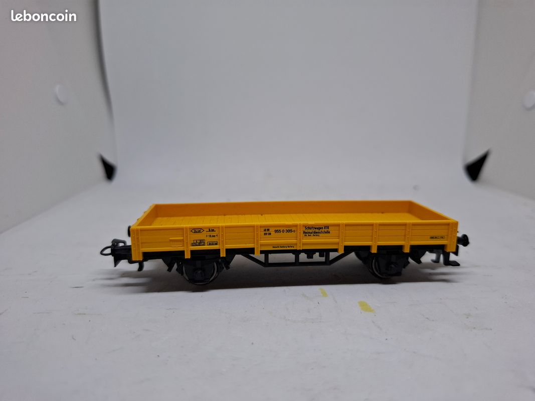 MARKLIN DB WAGON PLAT AVEC BULLDOZER BO