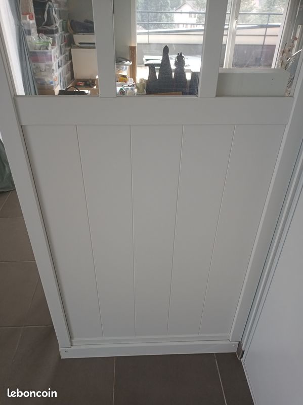 Cloison amovible Atelier mdf revêtu blanc effet métal à (-75%) (image 3)