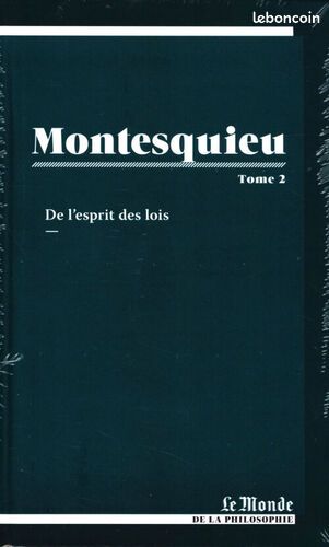 [Livre] Le Monde de la Philosophie : Montesquieu - Tome 2 - Comme neuf (image 1)