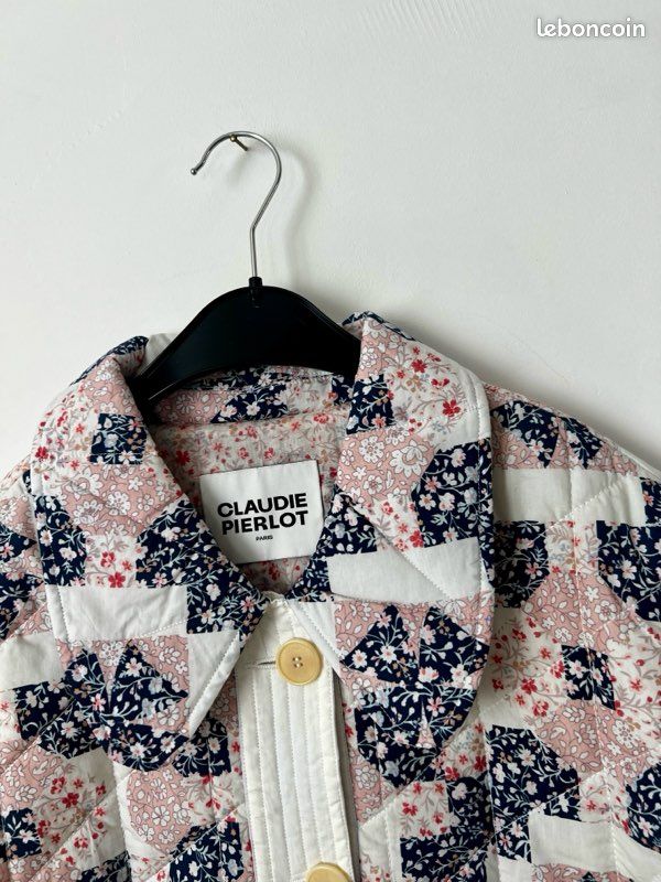 Veste Claudie Pierlot - Taille 2 (équivalent 36), Couleur Noir, Style Paletot En Laine - Occasion Très Bon état