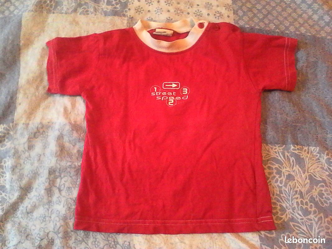 Tee-shirt rouge 2 ans (image 1)