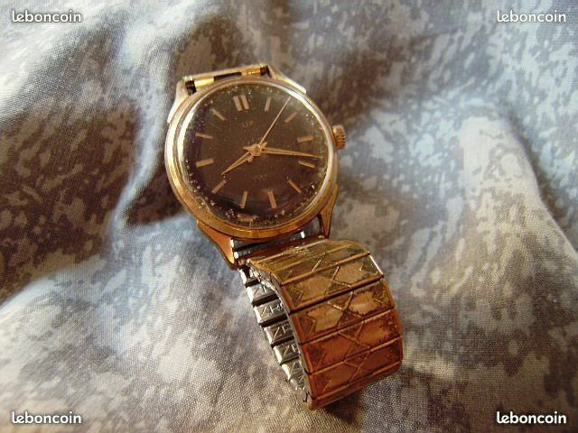 Montre Ancienne Mécanique MOD Incabloc - Boîtier Et Bracelet Plaqué Or Années 1930 - Fonctionne, Traces D'usage